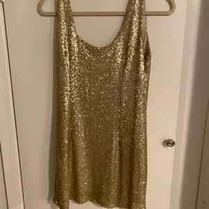 💙3/$45 DRESSES💙**TOBI** Gold Mini with Low Back